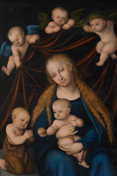 Die Jungfrau mit Kind von Lucas Cranach the Elder